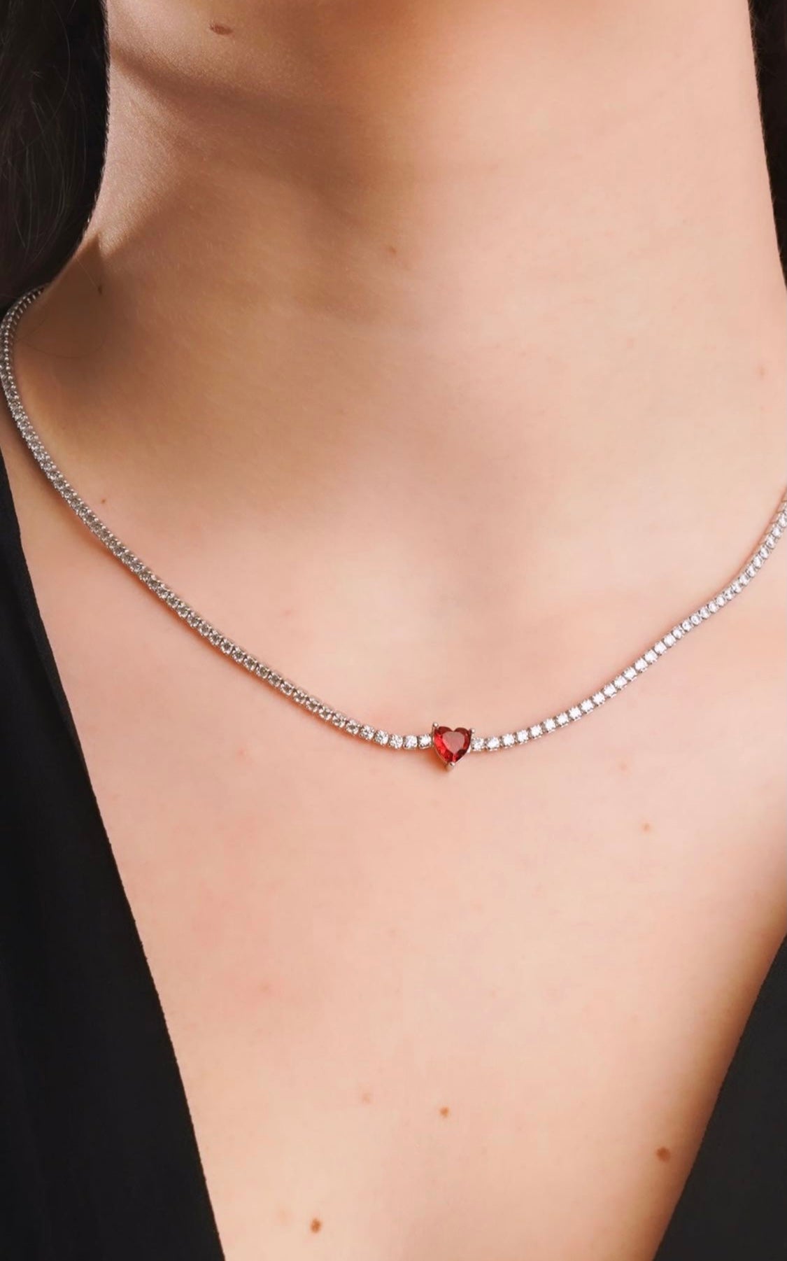 Collana tennis cuore - Shine Gioielli