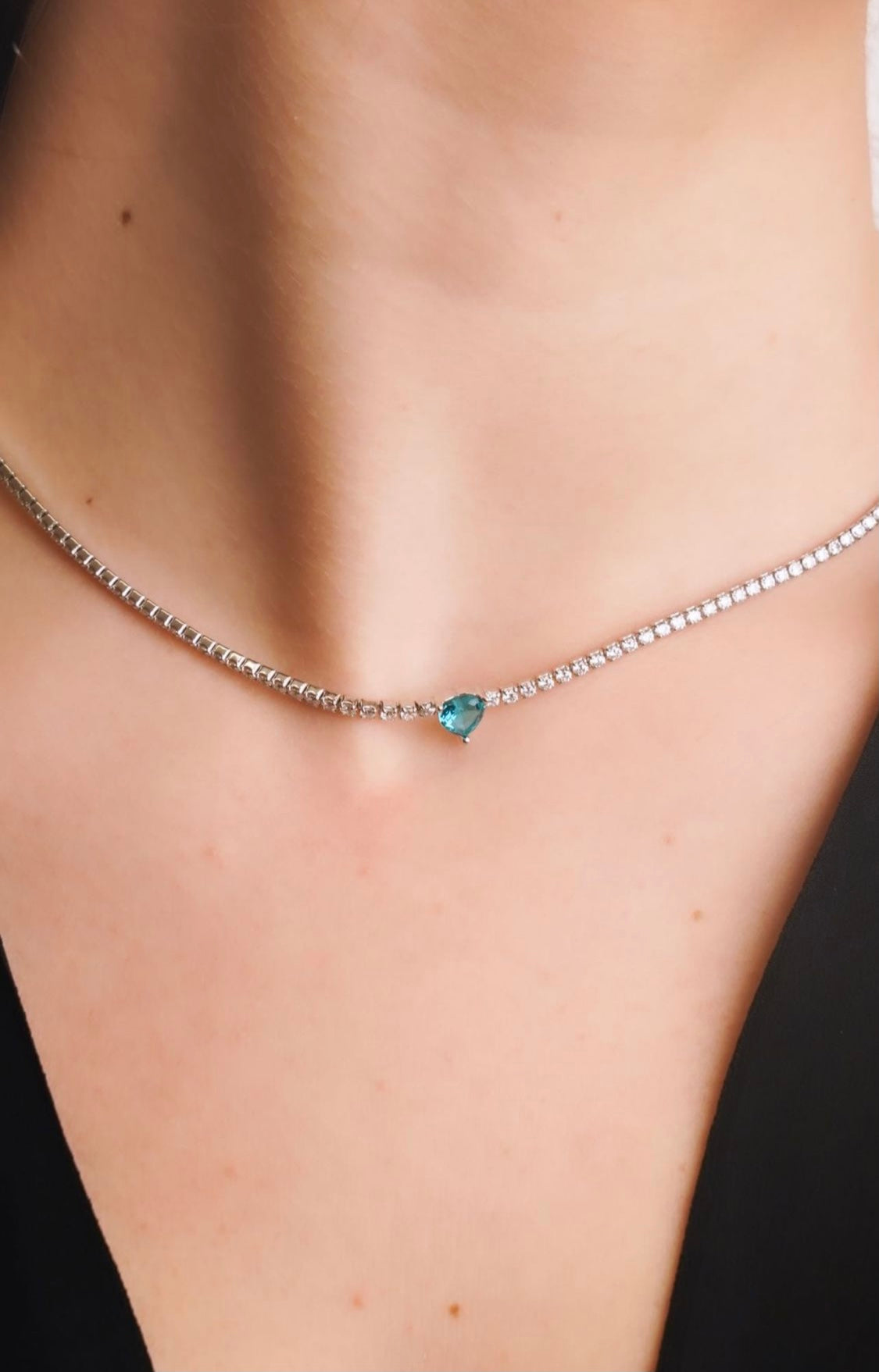 Collana tennis cuore - Shine Gioielli