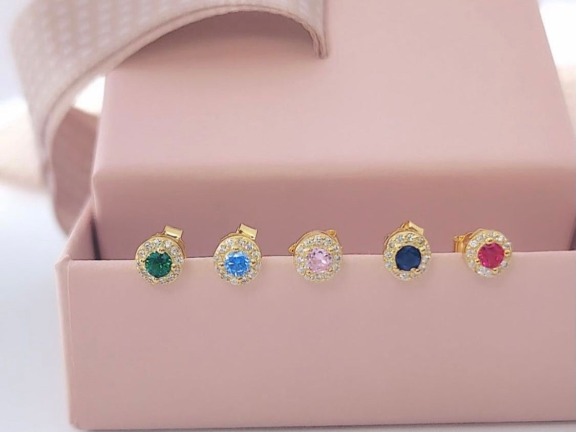 Orecchini punto luce colorati - Shine Gioielli