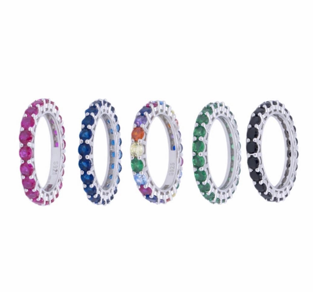 Anello Veretta colorato - Shine Gioielli