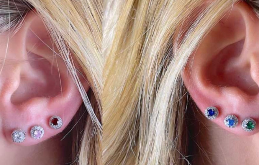 Orecchini punto luce colorati - Shine Gioielli