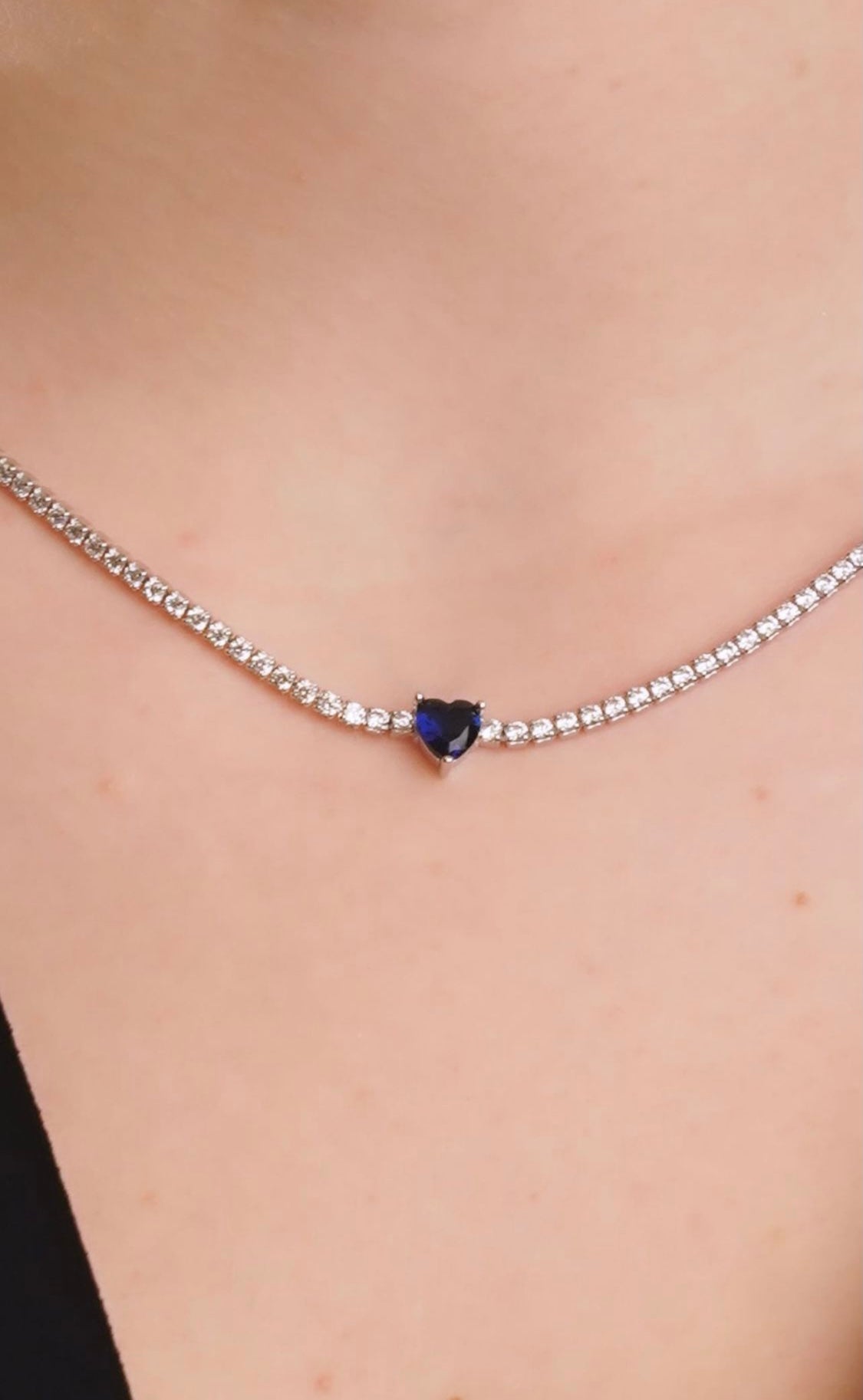 Collana tennis cuore - Shine Gioielli