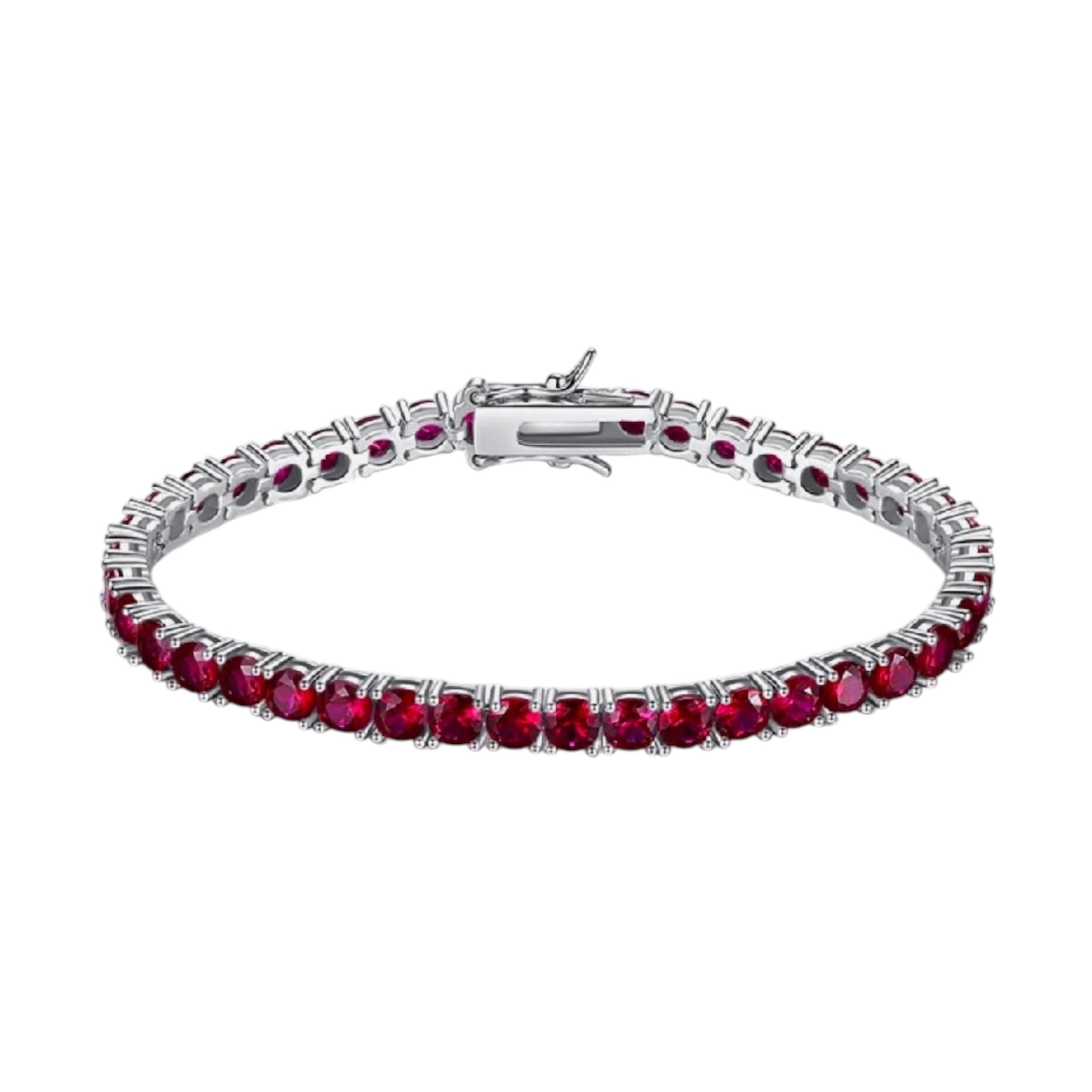 Bracciale Tennis rosso rubino