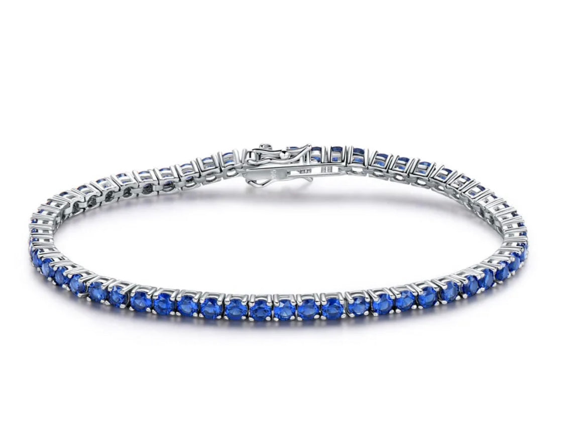 Bracciale tennis blu