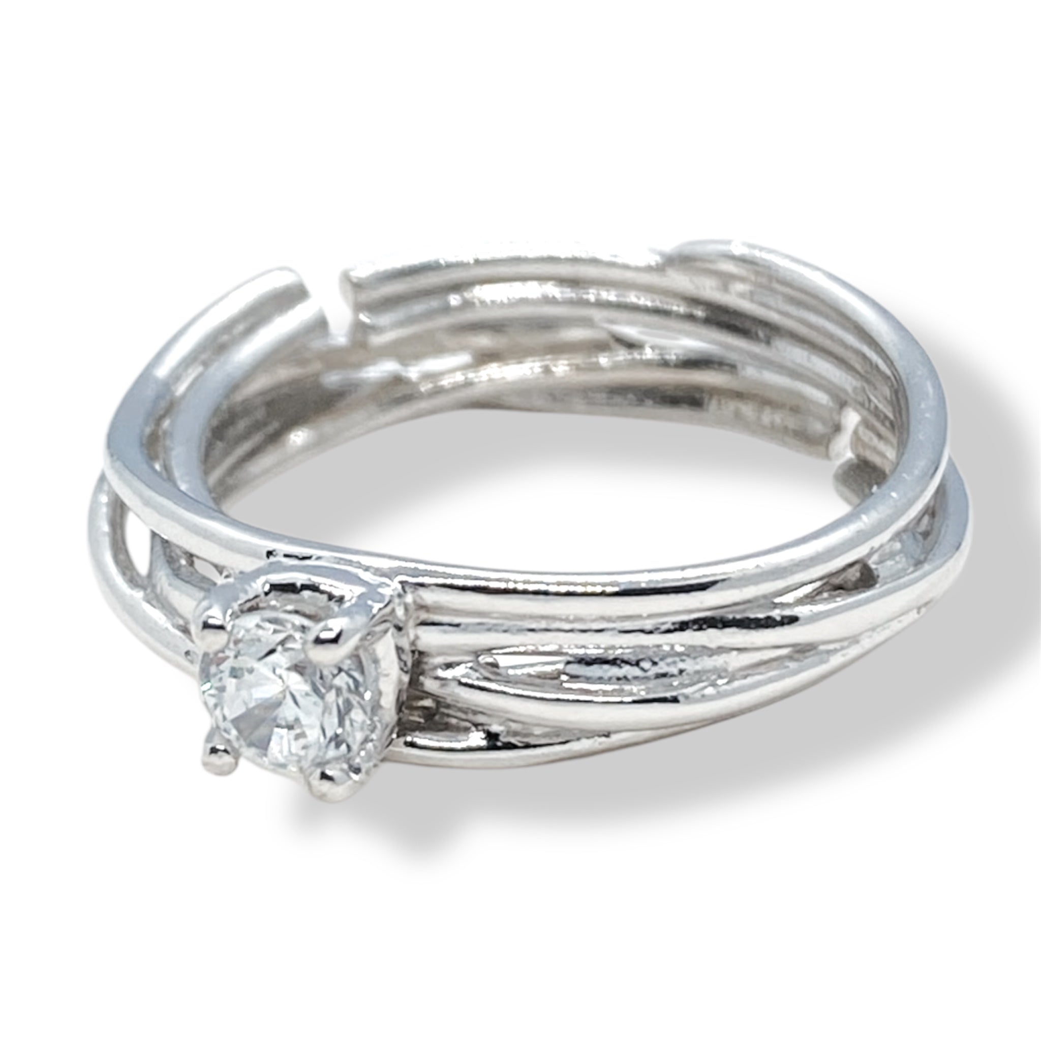 Anello solitario filo della vita