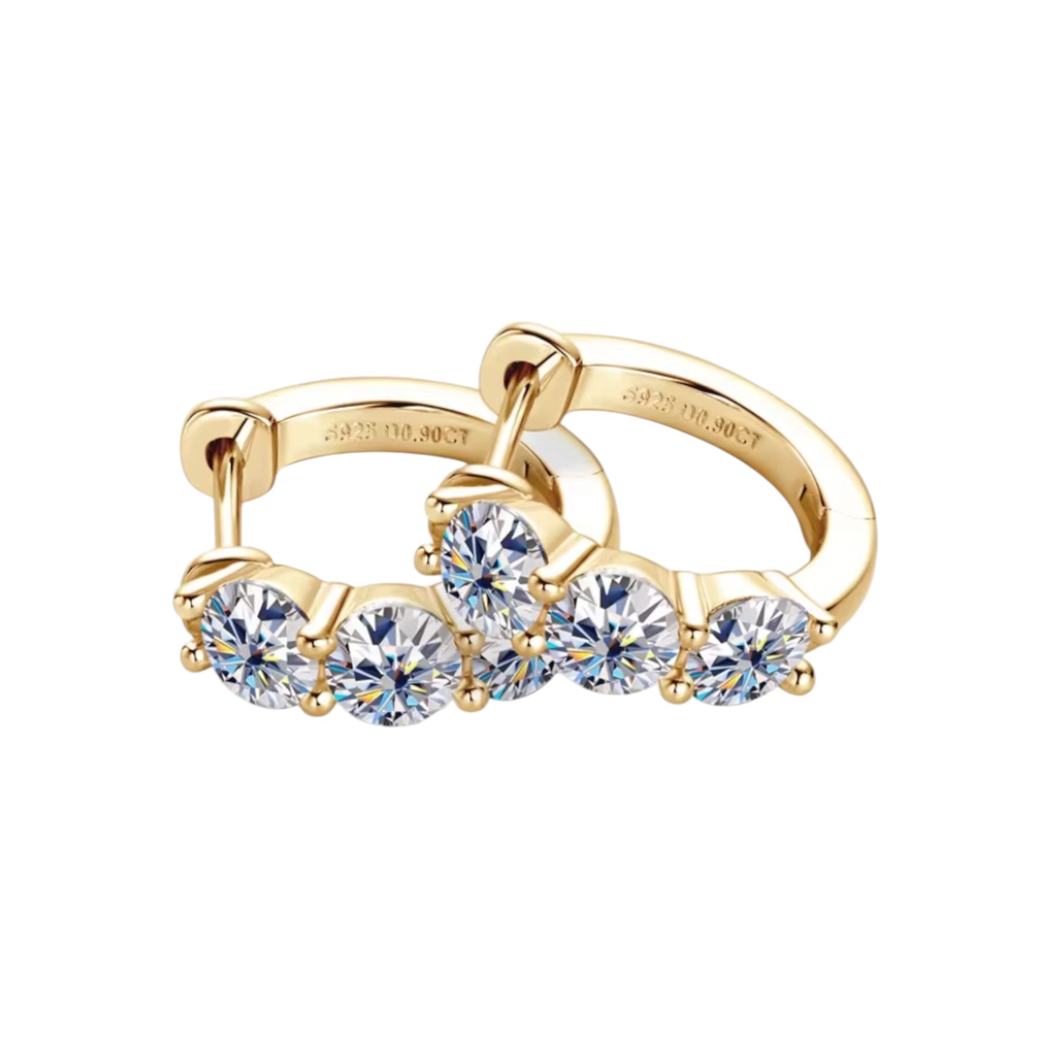 Orecchini Trilogy in moissanite