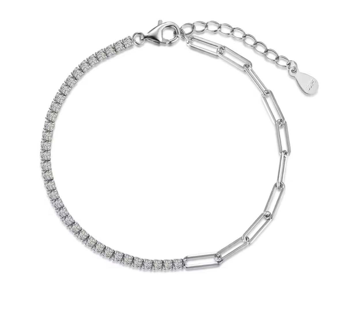Bracciale tennis con catena