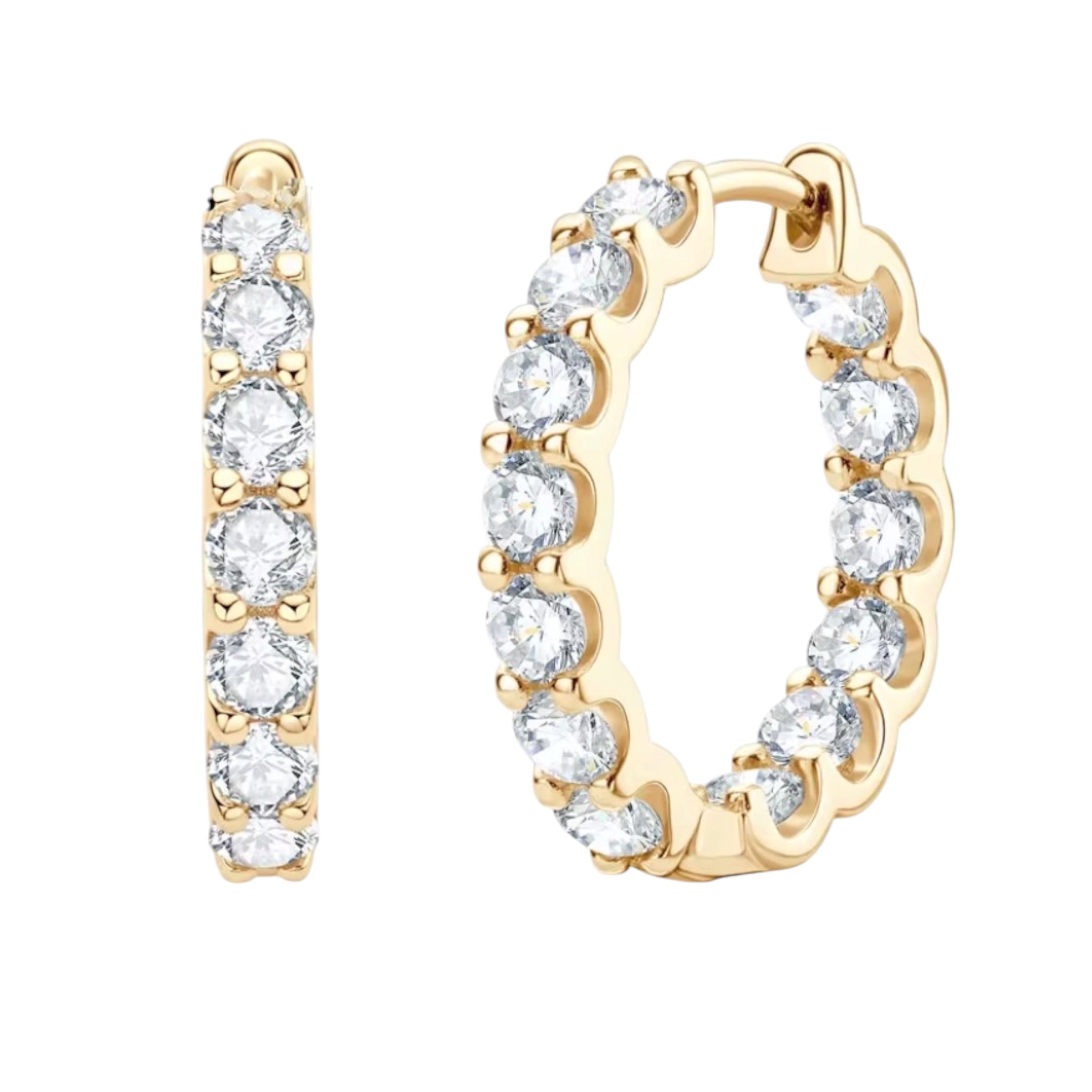Orecchini in moissanite certificata