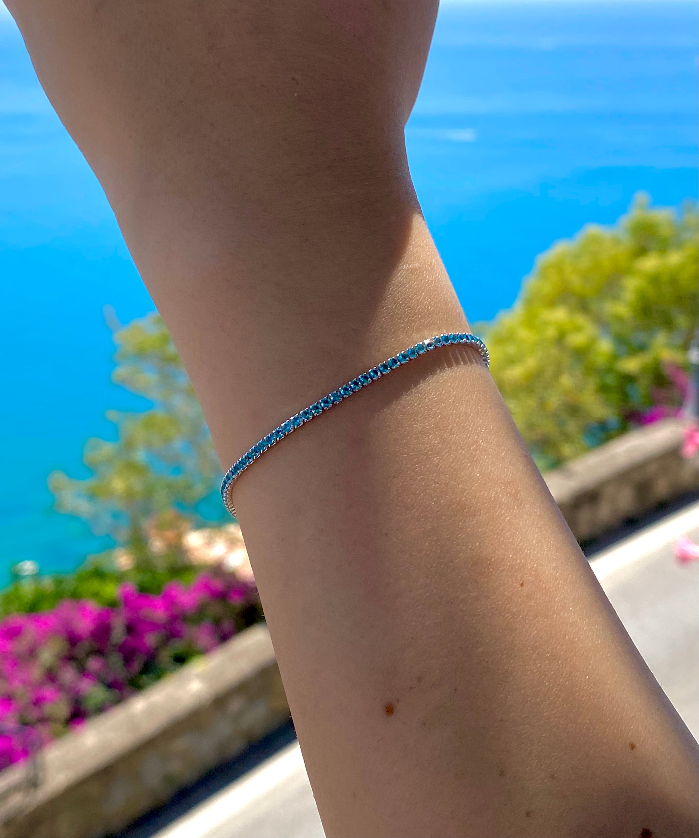 Bracciale Micro tennis azzurro