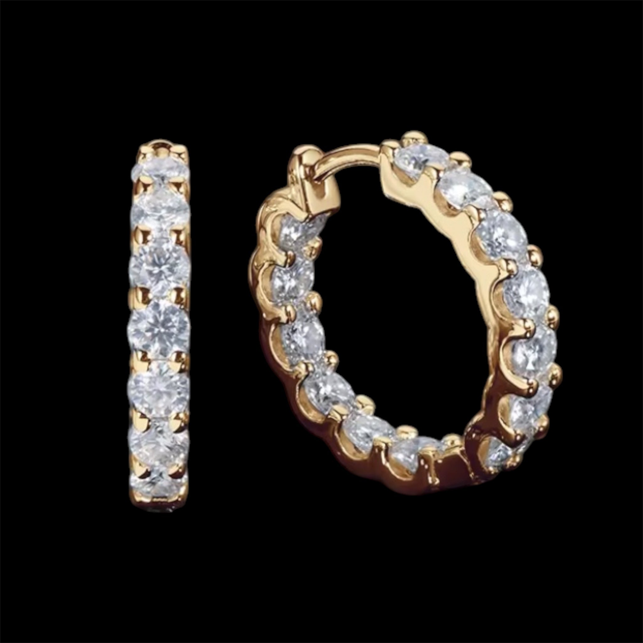 Orecchini in moissanite certificata