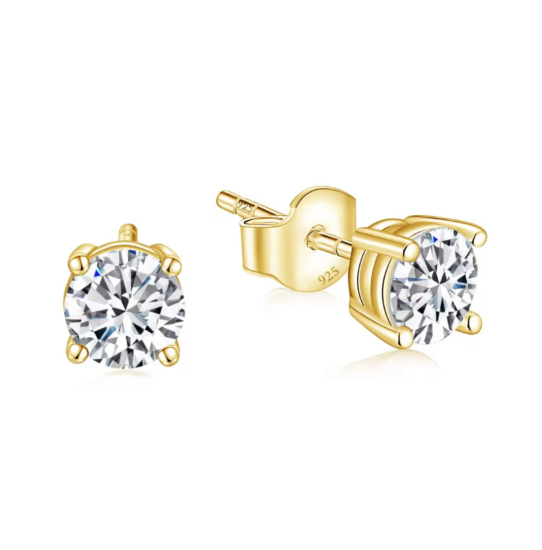 Sparkling 0.50ct Moissanite Stud Earrings