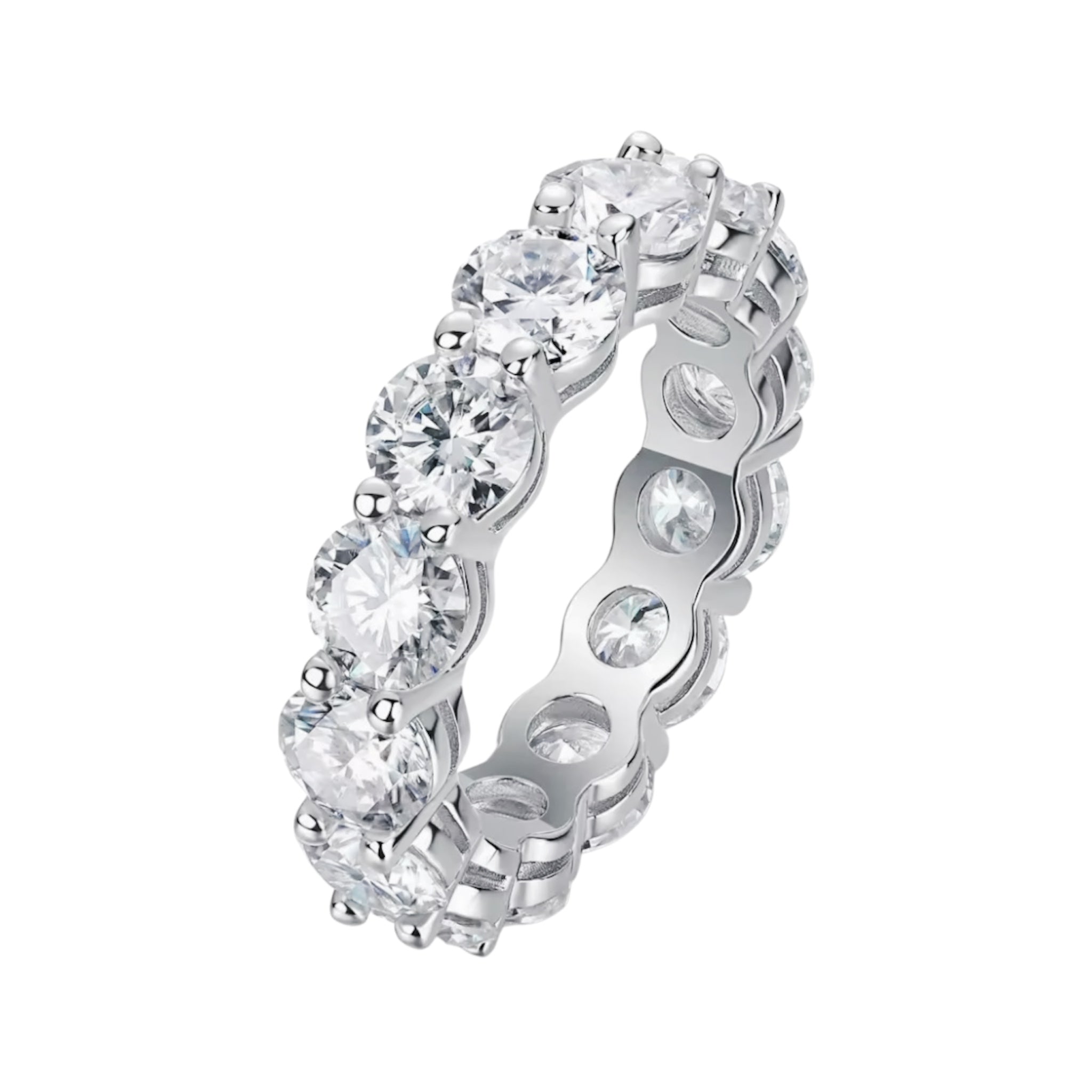 4mm Moissanite Eternity Ring