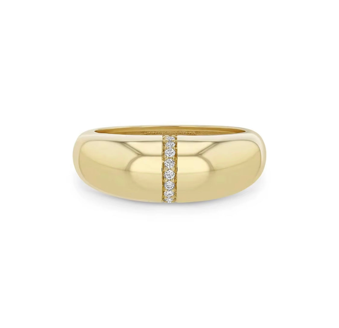 Band ring with luminous decoration