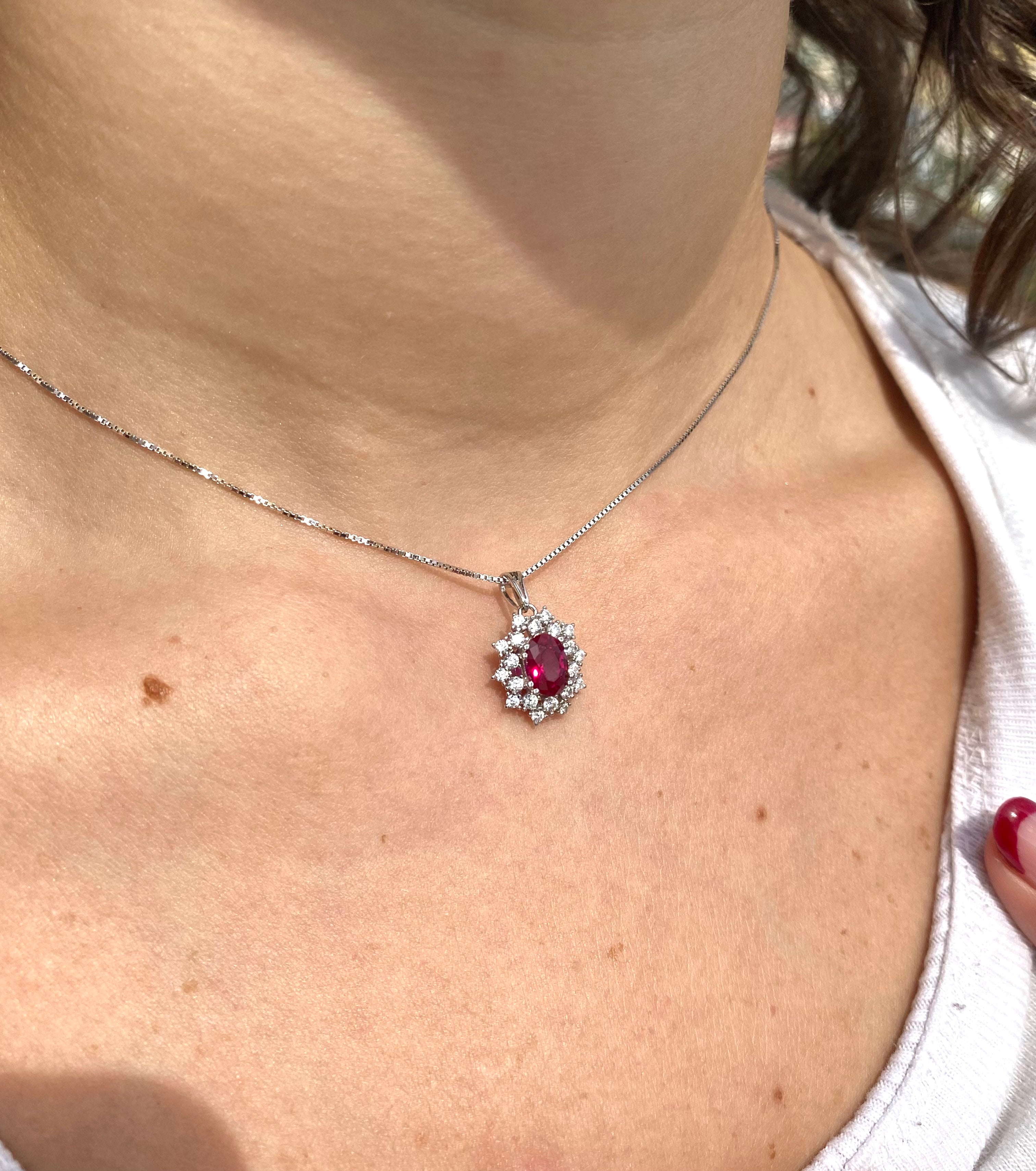 Collana ruby doppio giro scintillante