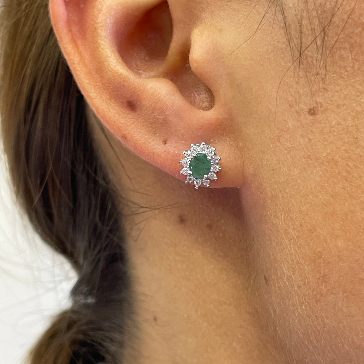 Orecchini halo diamonds