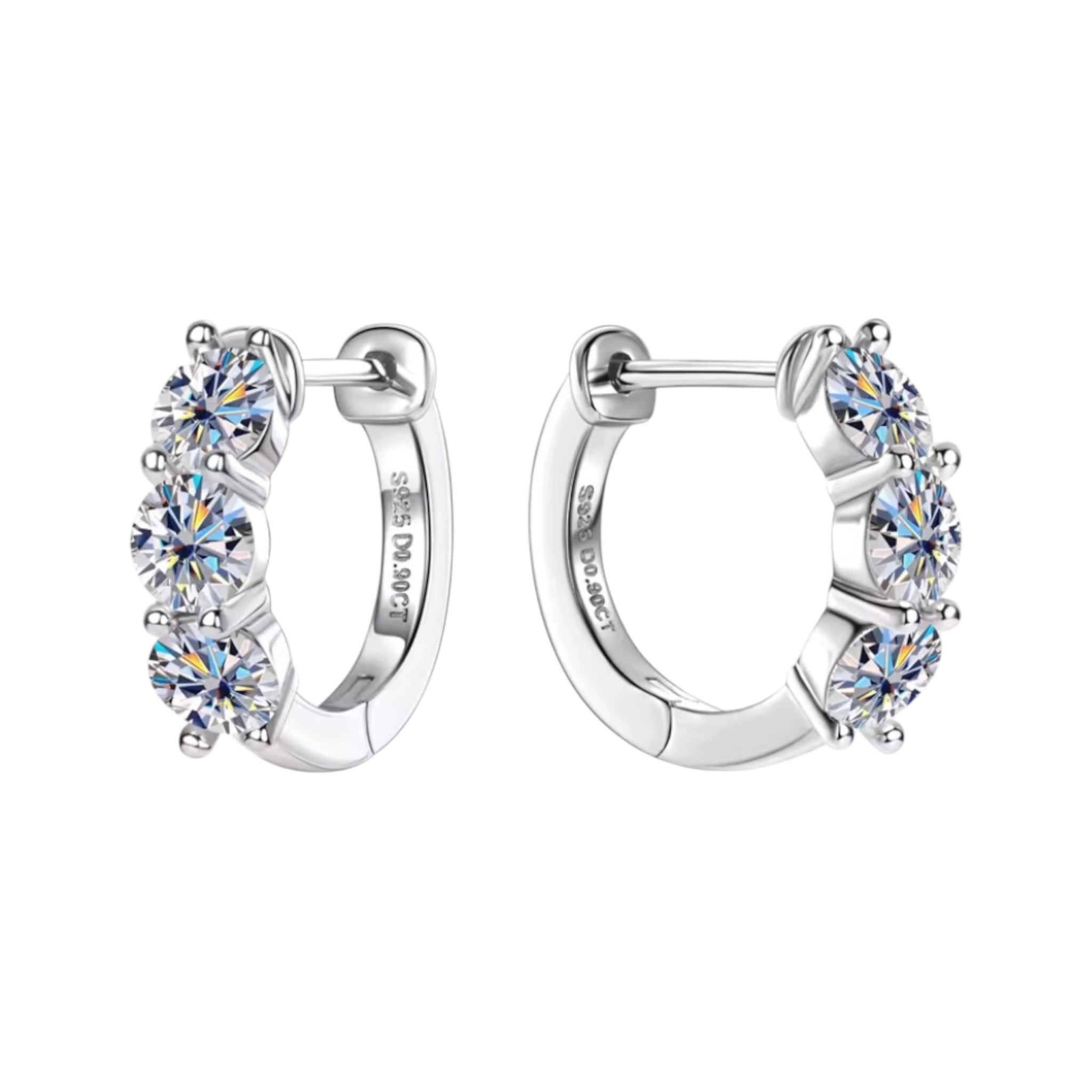 Orecchini Trilogy in moissanite