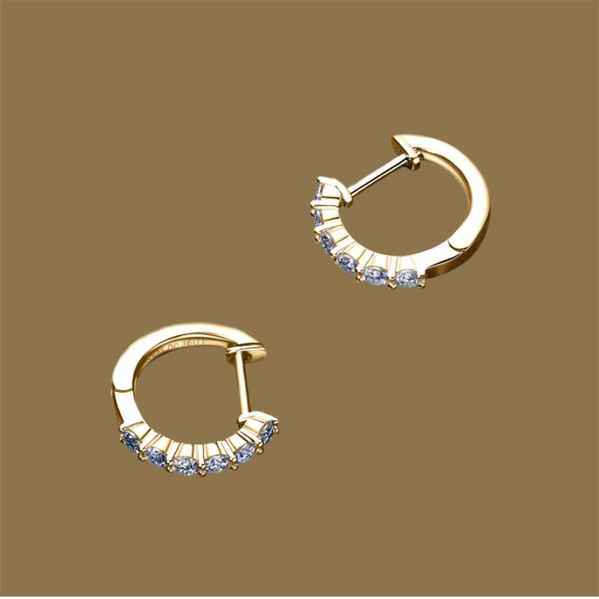 Orecchini a cerchio in moissanite da 2,5mm