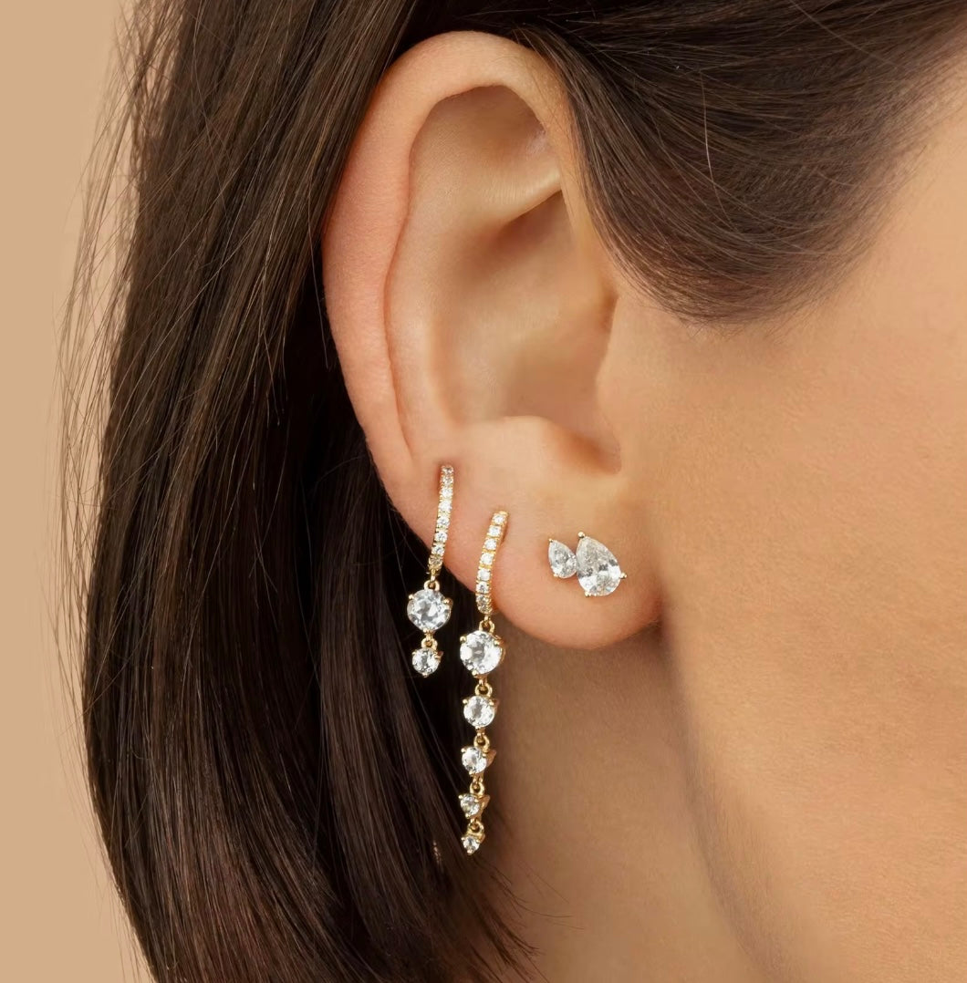 Orecchini tennis pendenti