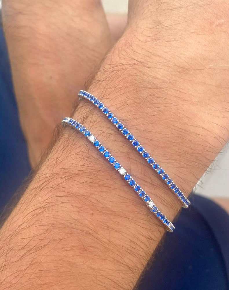 Bracciale tennis blu