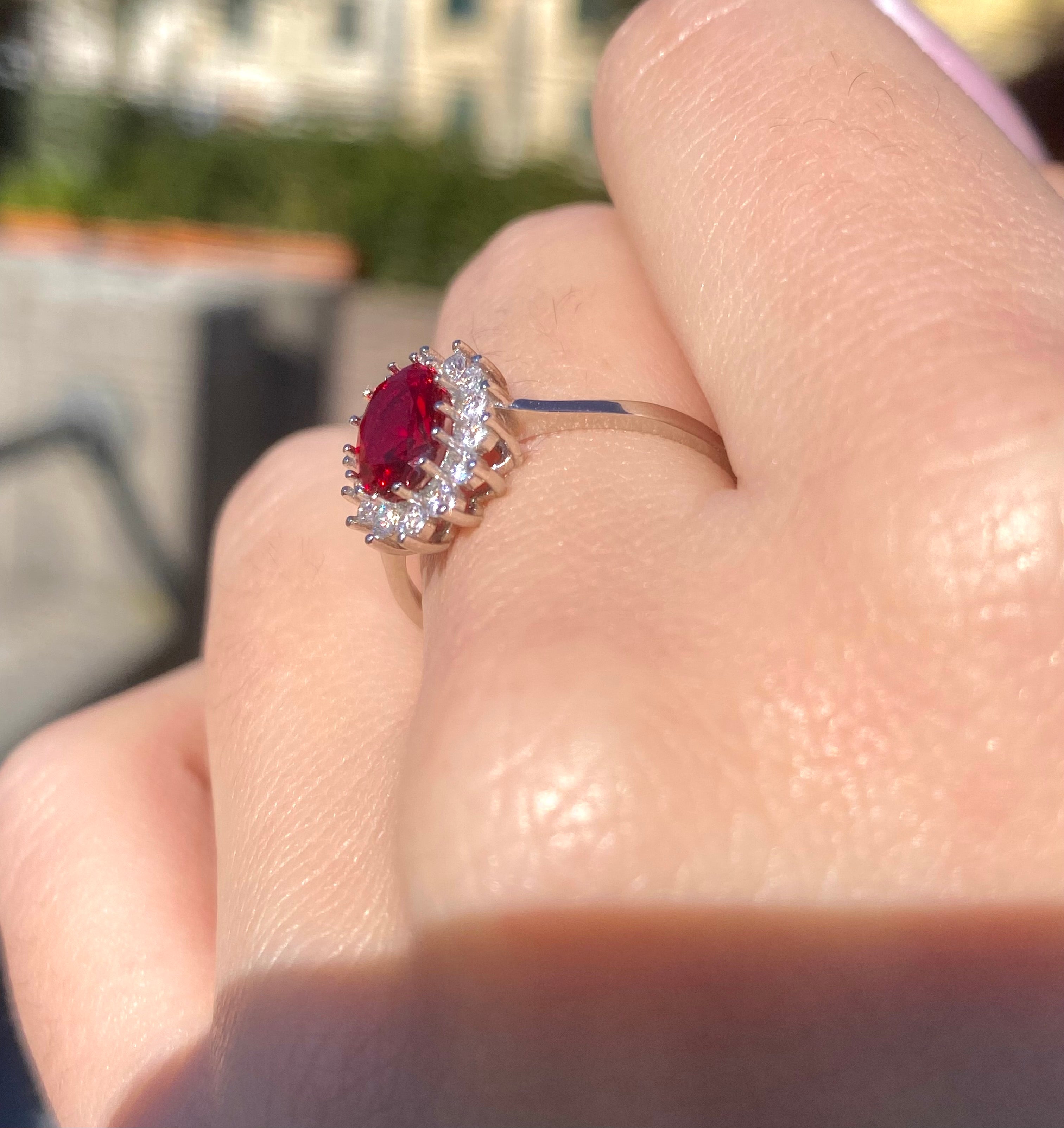 Ruby red kate ring