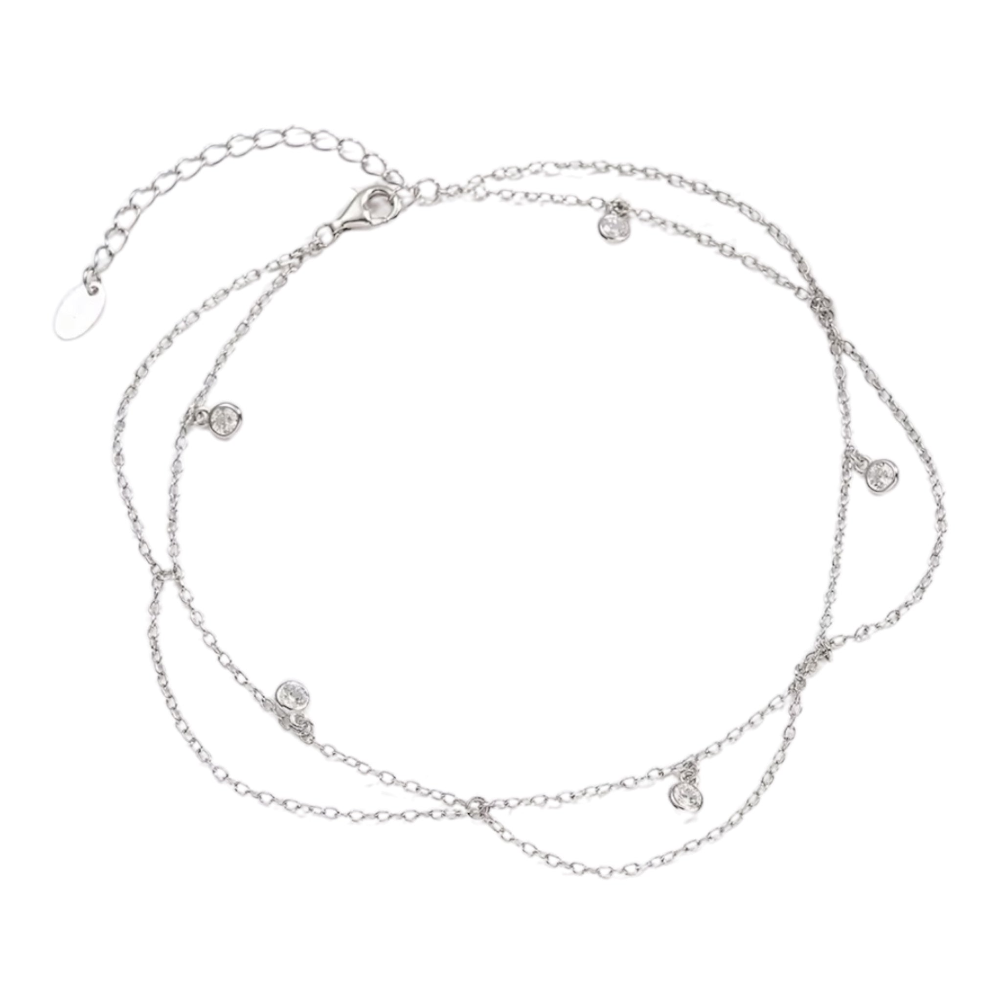 Cavigliera double con charms