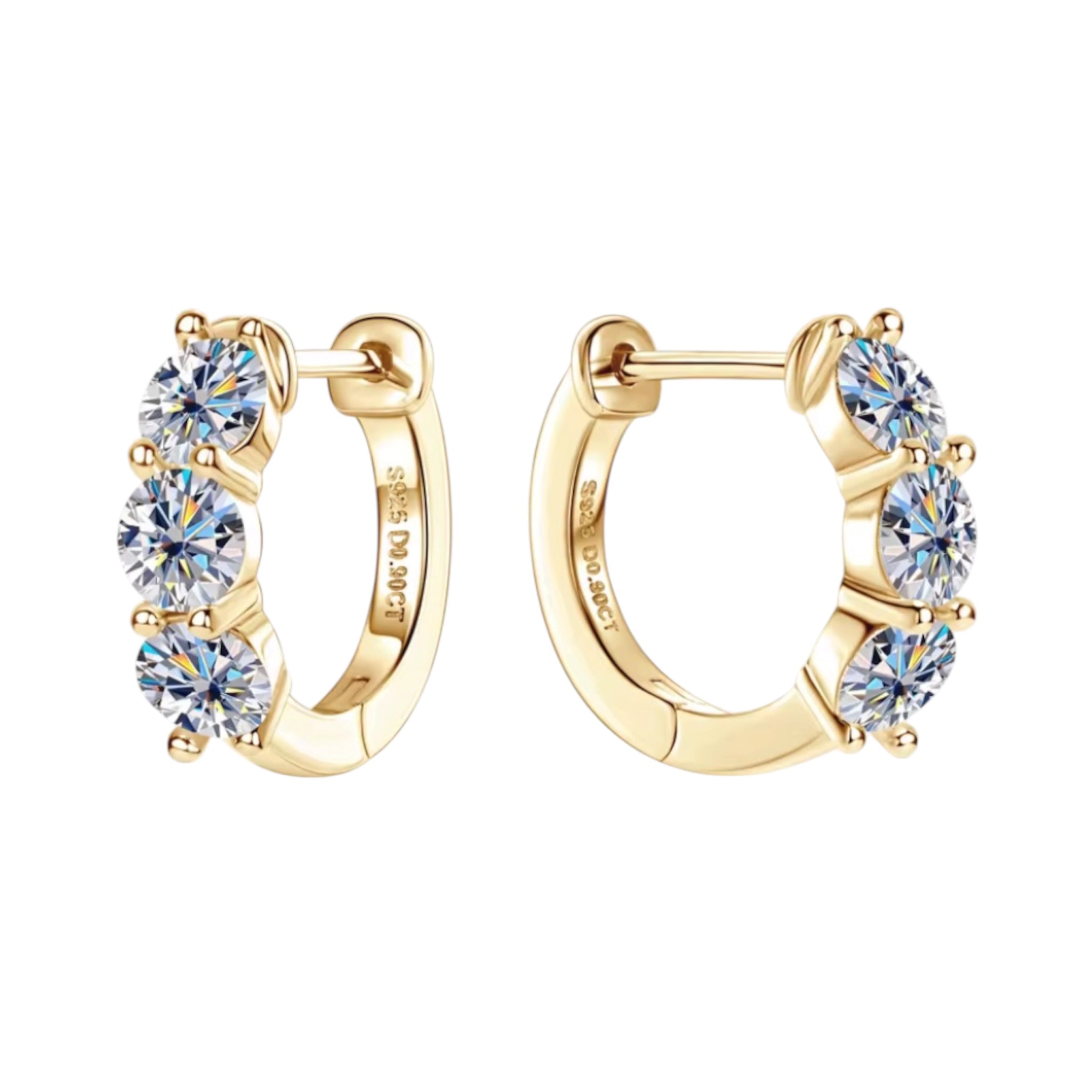 Orecchini Trilogy in moissanite