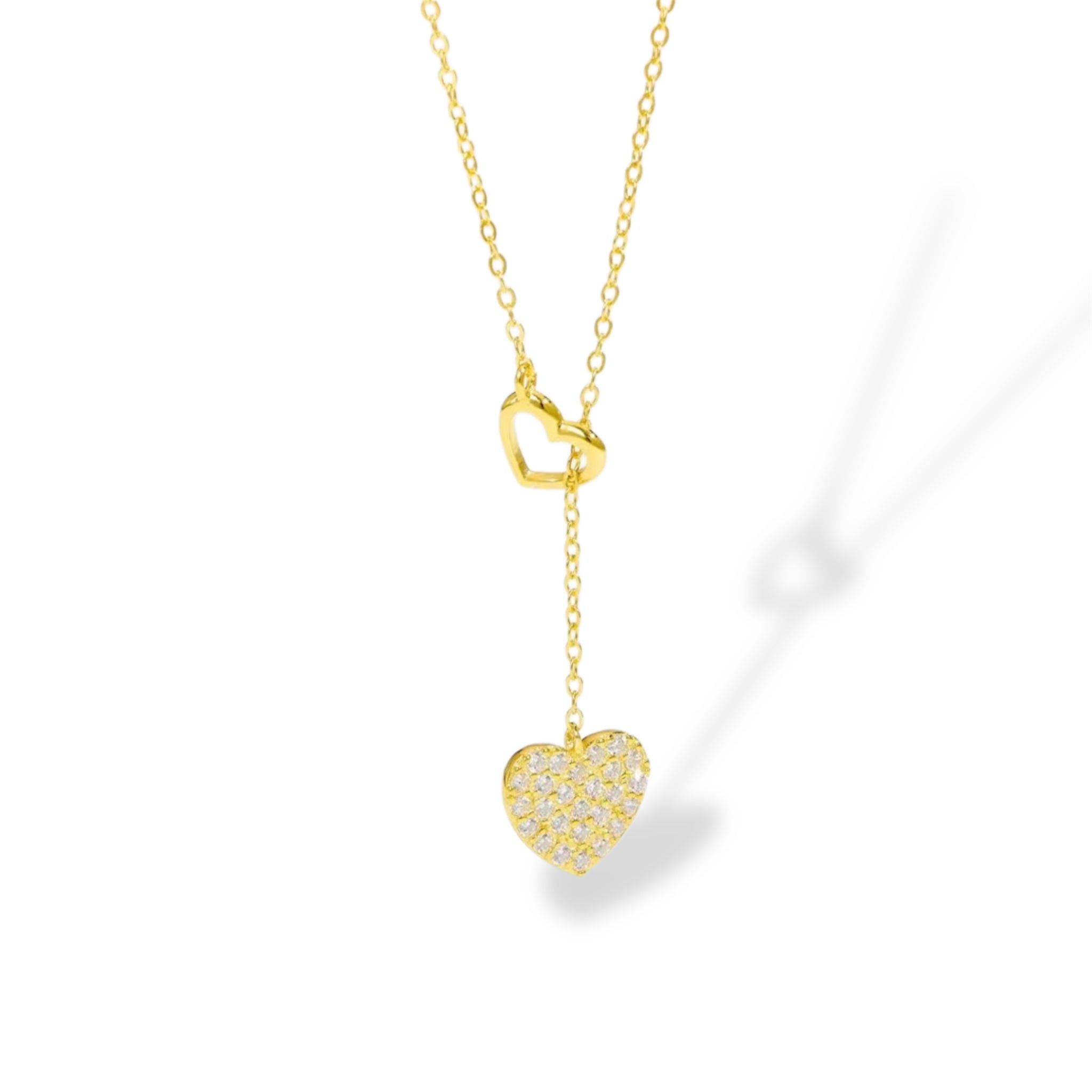 Collana cupido con cuore pendente