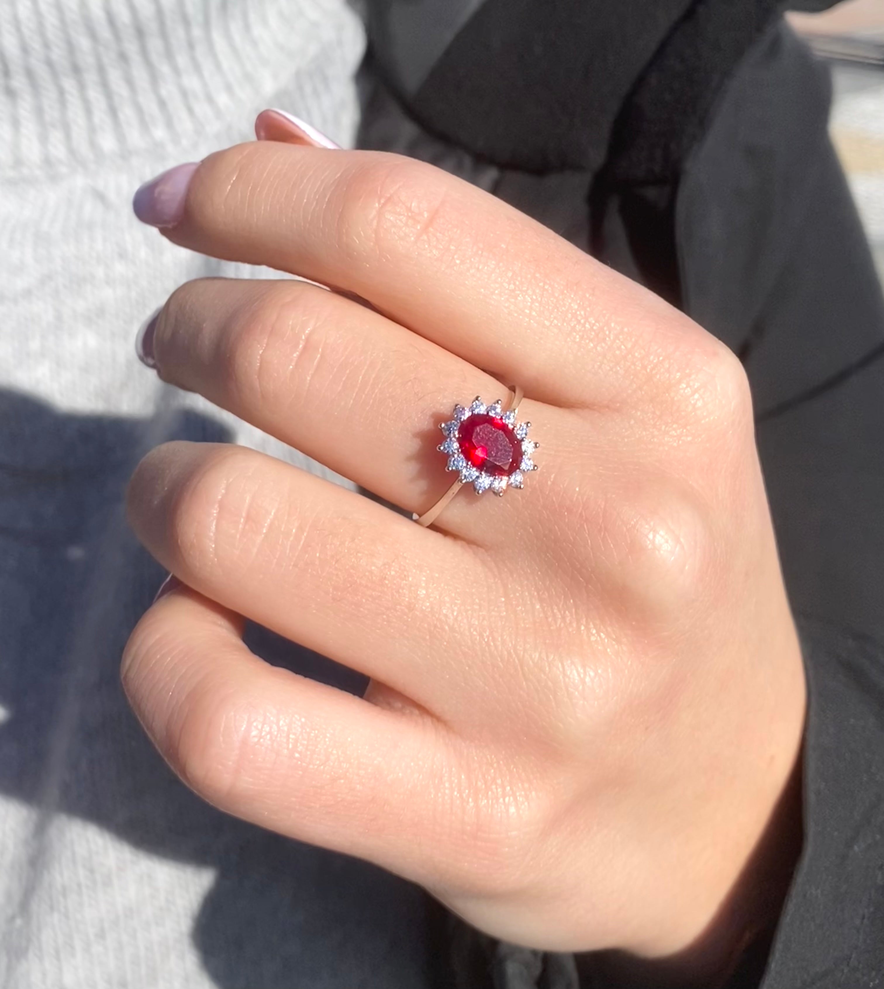 Ruby red kate ring