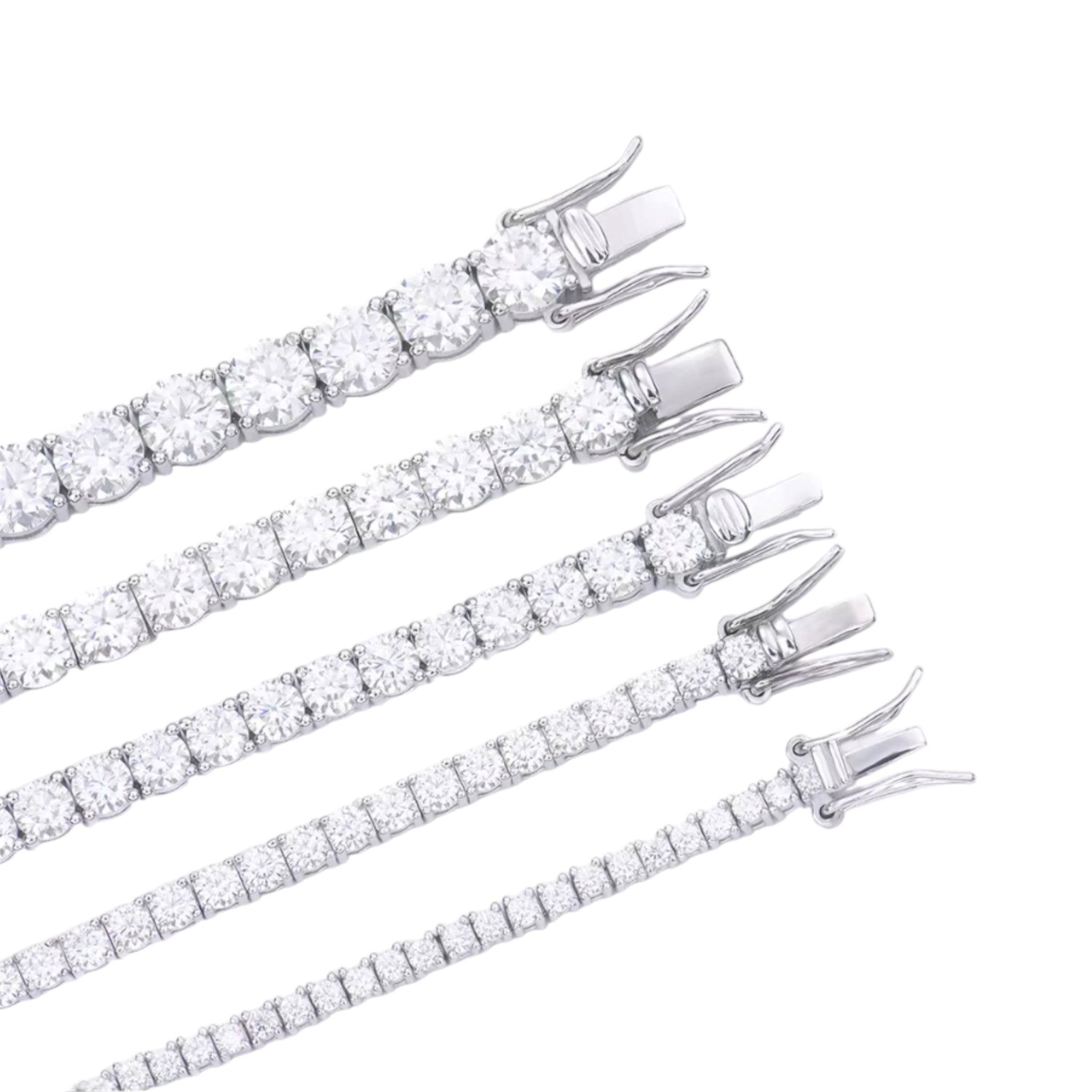 Tennis bracelet with moissanite D color Purity VVS