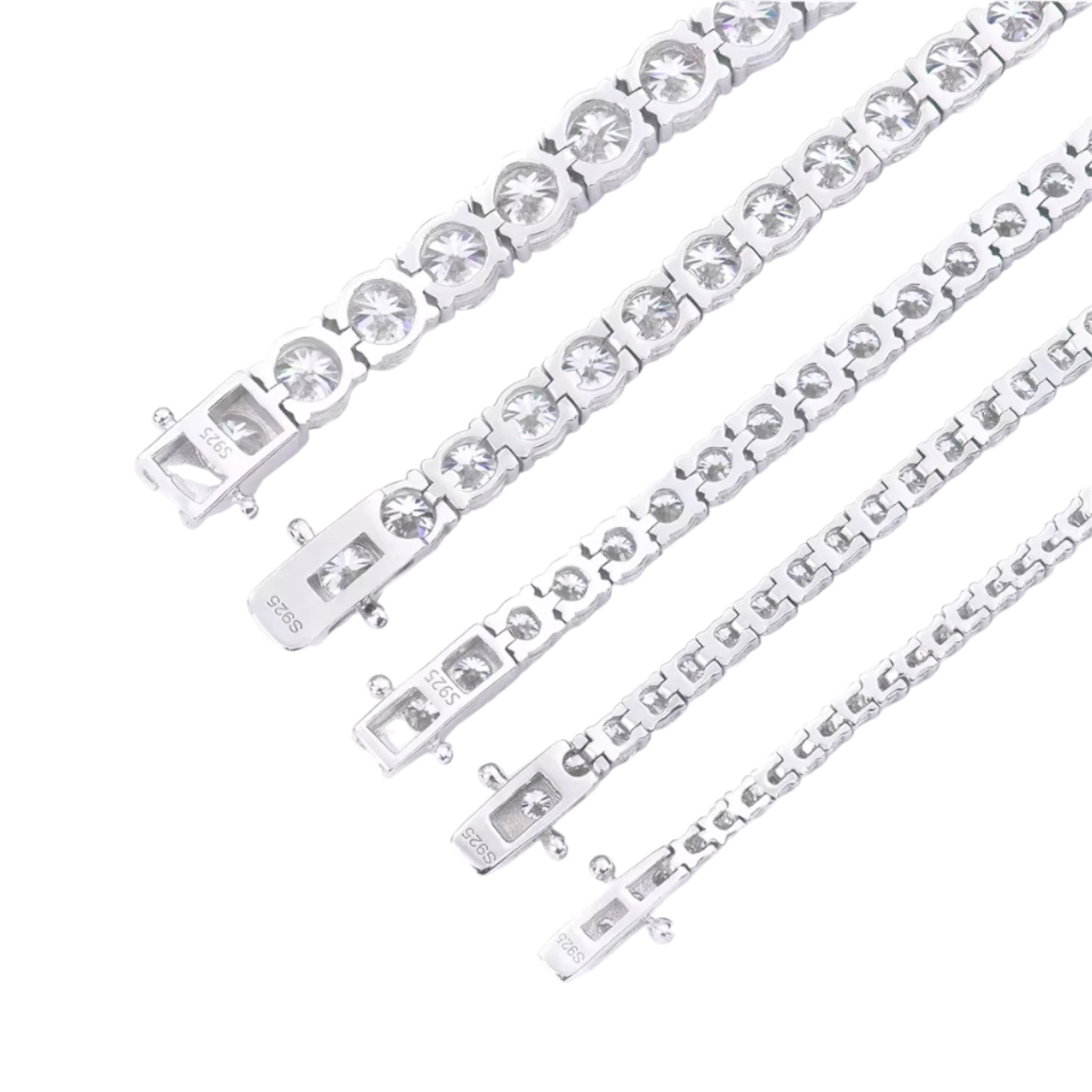 Tennis bracelet with moissanite D color Purity VVS