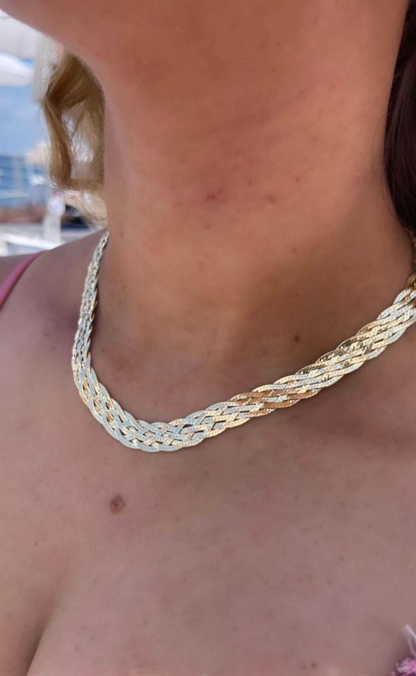 Snake weave necklace