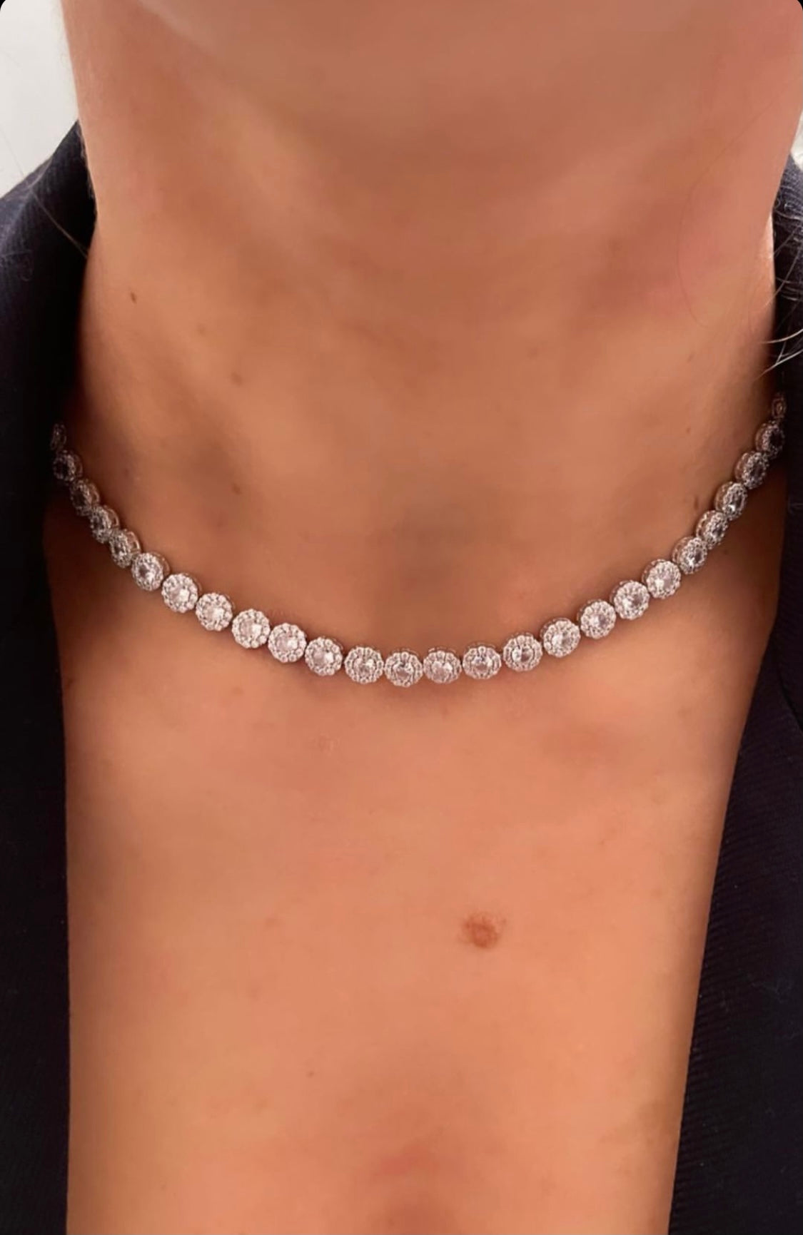 Luxury pavé necklace