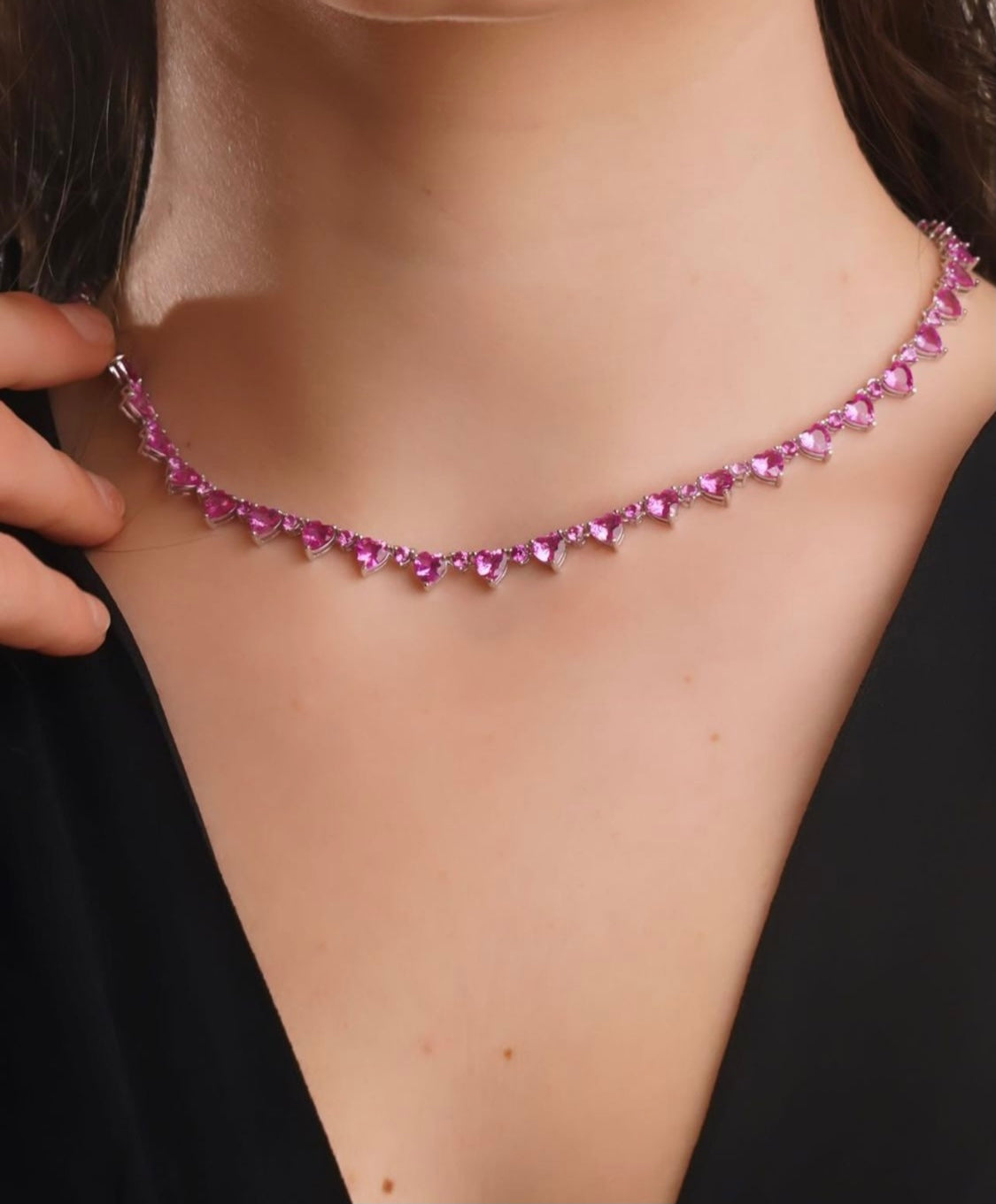 Chocker Cuori Pink